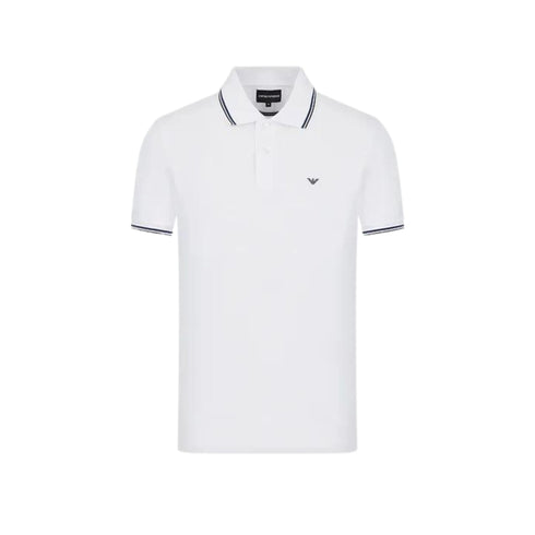 Emporio Armani Polo Polo Uomo con bordino in contrasto Bianco - Francavilla Moda